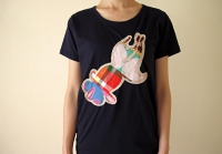 金魚のパッチワークのＴシャツ。